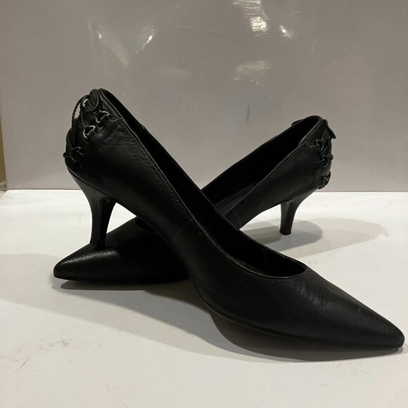 ALDO Heels ALDO Pumps Black Leather US Size 8.5 Like New Heels 2.5 inches - Picture 1 of 16
